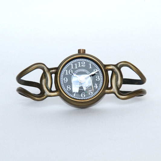 時計 腕時計型 置時計 インテリア時計 真鍮製時計 インテリア雑貨 テーブルクロック アンティーク風置時計 真鍮雑貨 310006