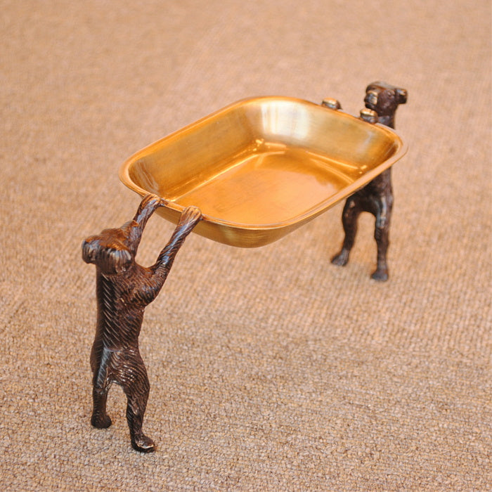 トレイ おしゃれ 真鍮製 プレート アンティーク調 ドッグ dog 犬 ソープディッシュ 雑貨 インテリア雑貨 ヨーロピアン雑貨 オシャレ雑貨 おしゃれ雑貨 325006