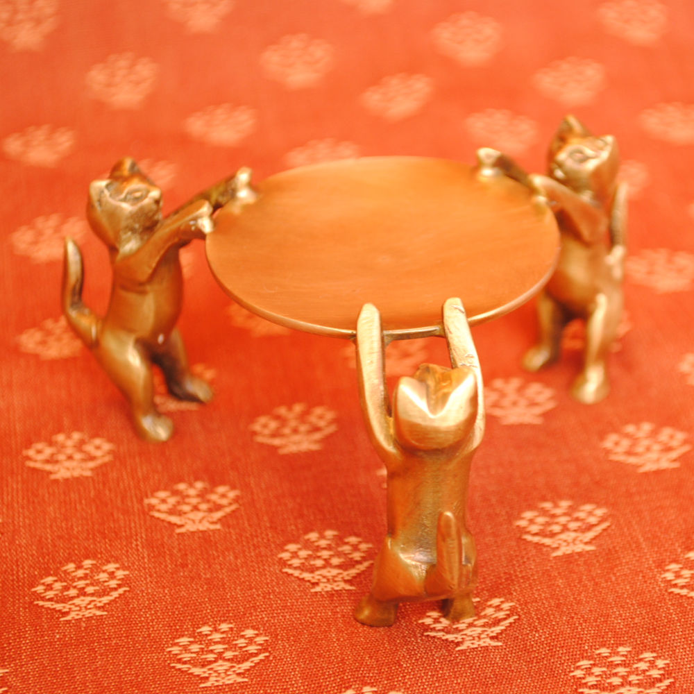 アクセサリートレイ おしゃれ CAT 猫 ネコ 真鍮製 アクセサリープレート トレイ プレート 雑貨 トレー インテリア雑貨 オシャレ雑貨 おしゃれ雑貨 325012