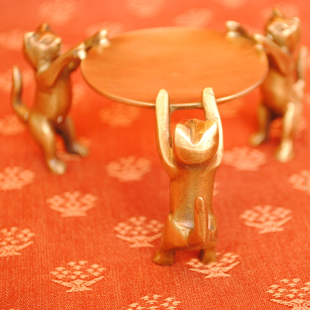 アクセサリートレイ おしゃれ CAT 猫 ネコ 真鍮製 アクセサリープレート トレイ プレート 雑貨 トレー インテリア雑貨 オシャレ雑貨 おしゃれ雑貨 325012