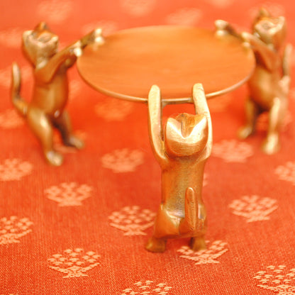 アクセサリートレイ おしゃれ CAT 猫 ネコ 真鍮製 アクセサリープレート トレイ プレート 雑貨 トレー インテリア雑貨 オシャレ雑貨 おしゃれ雑貨 325012