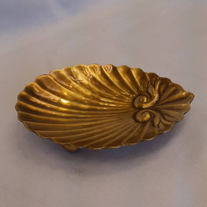 トレイ アクセサリートレイ シェル型トレイ 真鍮製トレイ 小物入れ アンティーク風トレイ 真鍮雑貨 325044