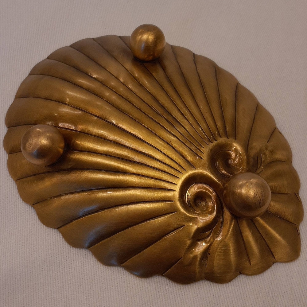 トレイ アクセサリートレイ シェル型トレイ 真鍮製トレイ 小物入れ アンティーク風トレイ 真鍮雑貨 325044