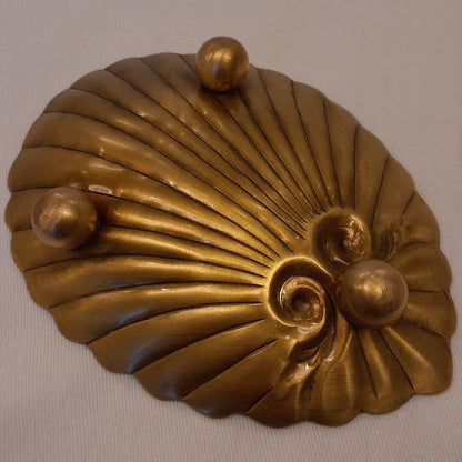 トレイ アクセサリートレイ シェル型トレイ 真鍮製トレイ 小物入れ アンティーク風トレイ 真鍮雑貨 325044