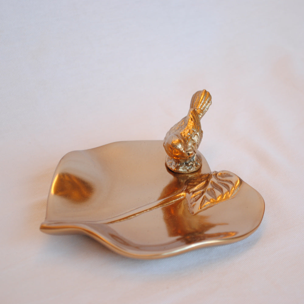 トレイ バードバス型トレイ おしゃれ アルミ製 プレート 鳥 バード アンティーク風 キートレイ 鍵皿 皿 トレー 雑貨 オブジェ インテリア雑貨 325045