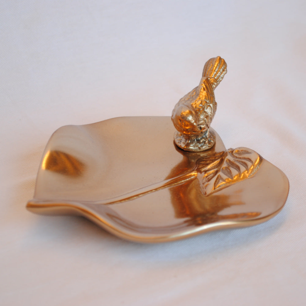 トレイ バードバス型トレイ おしゃれ アルミ製 プレート 鳥 バード アンティーク風 キートレイ 鍵皿 皿 トレー 雑貨 オブジェ インテリア雑貨 325045