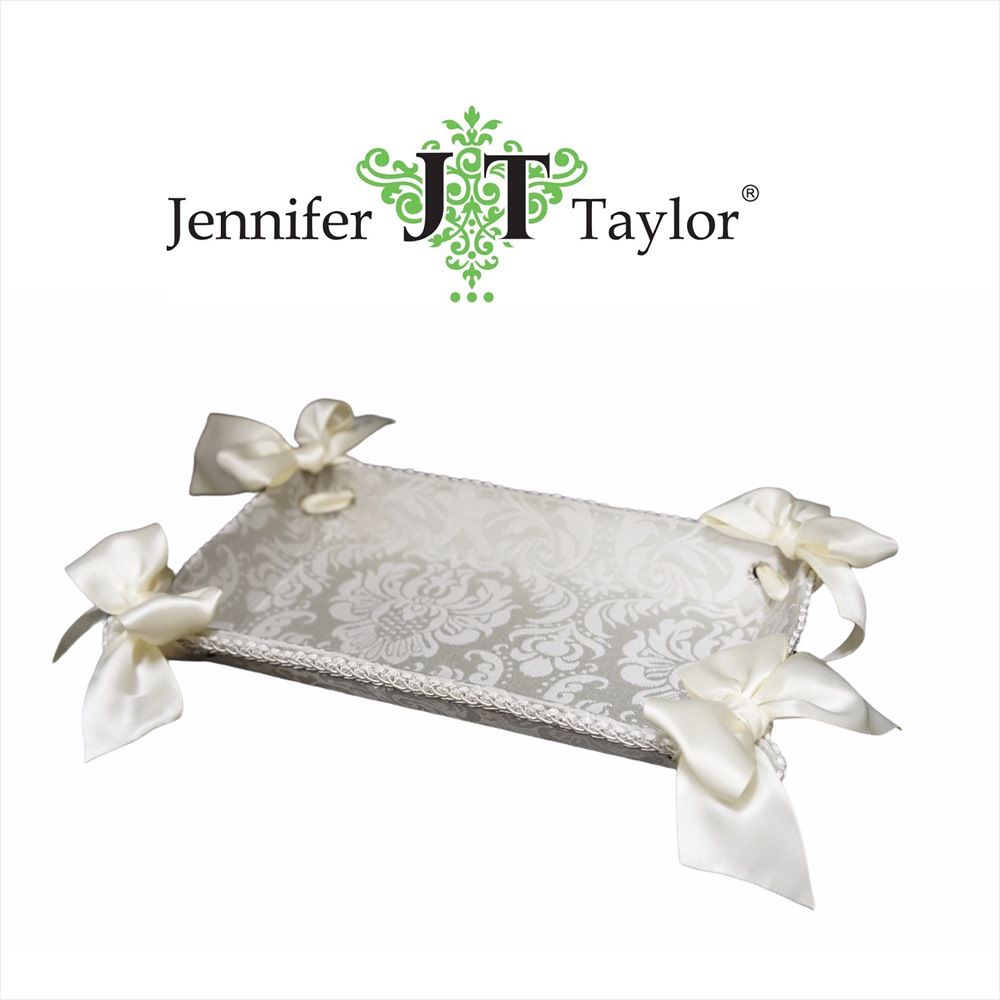 トレイ リボントレイ リボン 長方形 レキュタングラー ダマスク柄 ダマスクローズ カルトナージュ ジェニファーテイラー Jennifer Taylor Haruno GR 32803TY