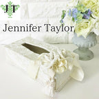 リボン ティッシュ ボックス BOX ヨーロピアン プリンセス インテリア ジェニファーテイラー カルトナージュ Jennifer Taylor raffine-WH 32945TB