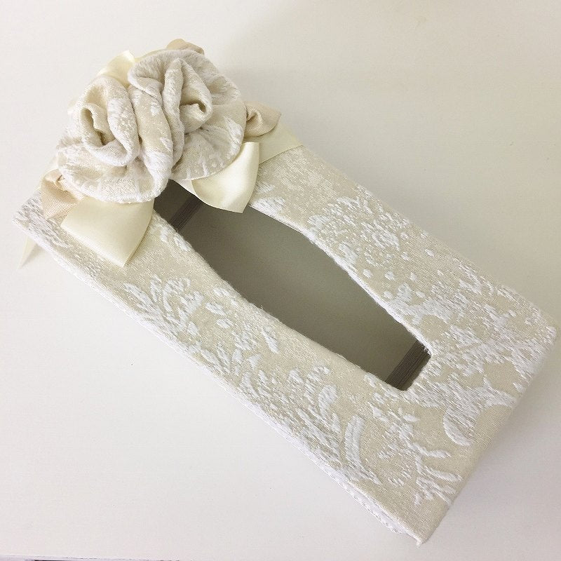 リボン ティッシュ ボックス BOX ヨーロピアン プリンセス インテリア ジェニファーテイラー カルトナージュ Jennifer Taylor raffine-WH 32945TB