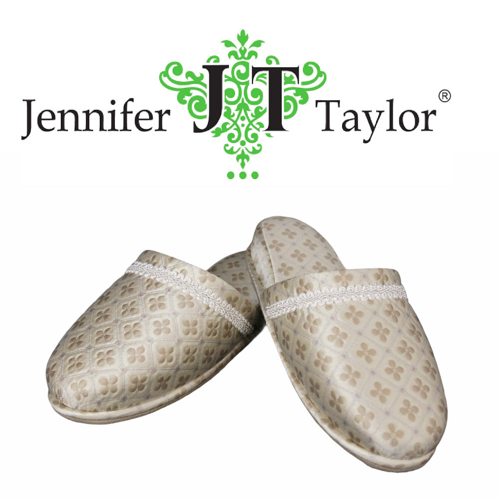 スリッパ おしゃれ クラシック 小柄 アイボリーカラー ルームシューズ ジェニファーテイラー JenniferTaylor Lumina 33077SP
