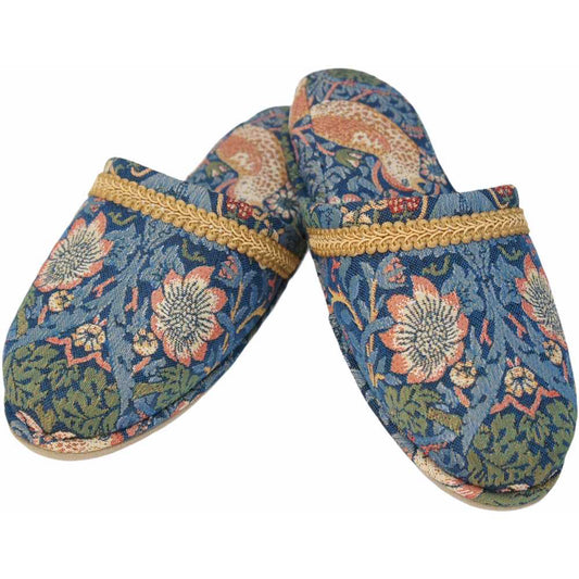 スリッパ おしゃれ ルームシューズ ウイリアムモリス ウィリアムモリス プレーンスリッパ ジェニファーテイラー イチゴ泥棒 StrawberryThief 33094SP