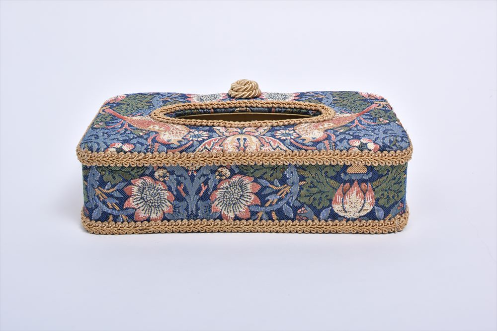 ティッシュボックス ウィリアムモリス ウイリアムモリス トリミング タッセル ティッシュケース ティッシュBOX ジェニファーテイラー カルトナージュ 33096TB