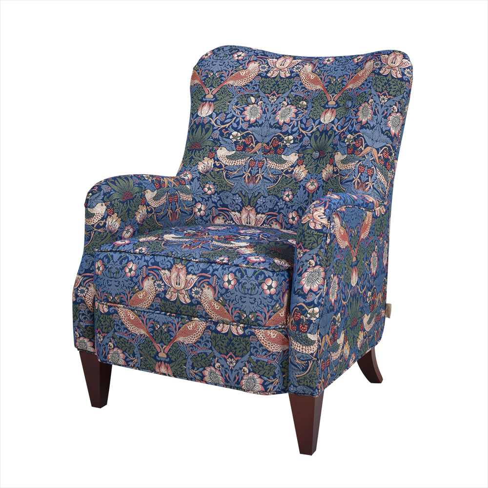 アームチェア チェア ウィリアムモリス ウイリアムモリス WilliamMorris アンティーク調 1人掛けソファ 椅子 ボタン締め いちご泥棒 StrawberryThief 33114AC