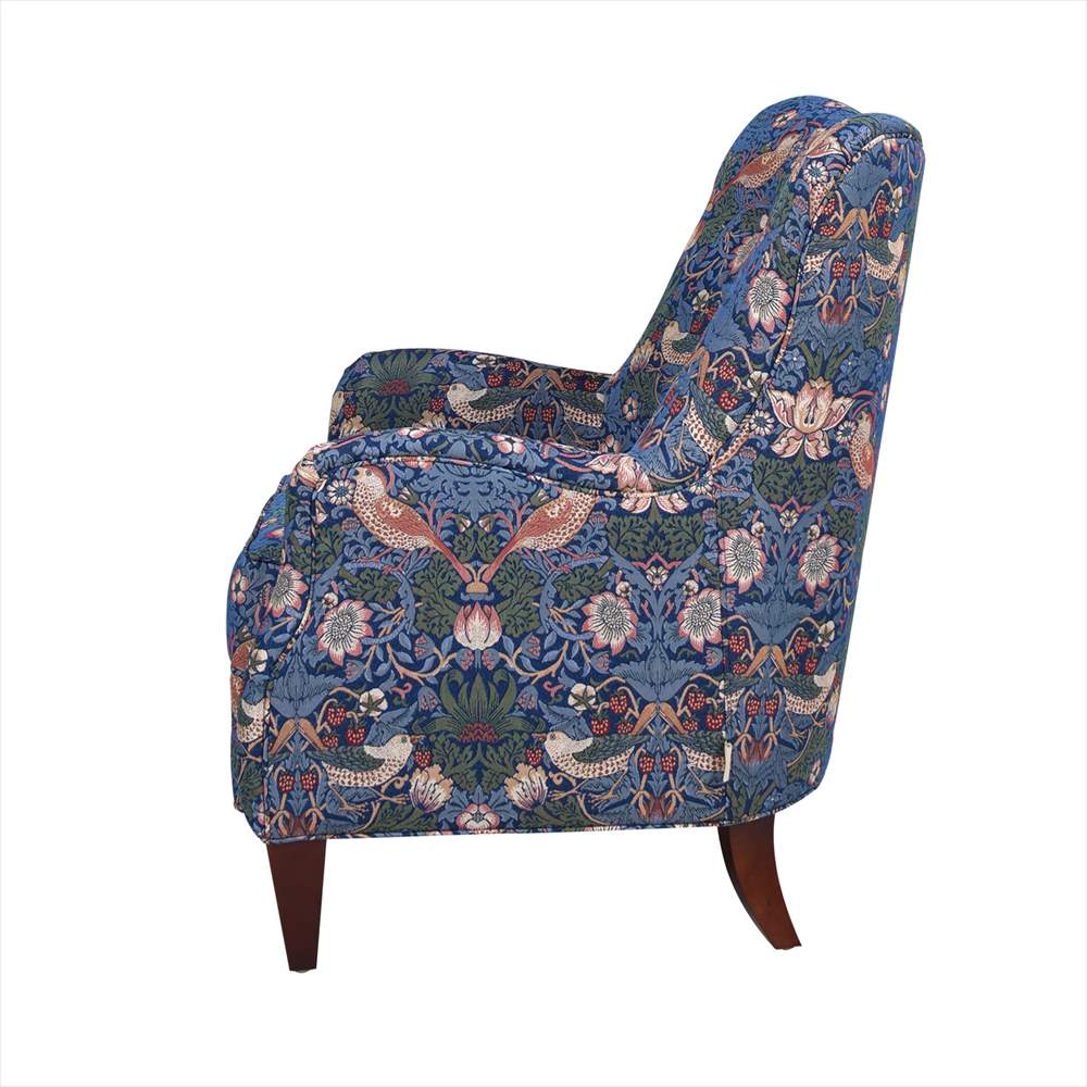 アームチェア チェア ウィリアムモリス ウイリアムモリス WilliamMorris アンティーク調 1人掛けソファ 椅子 ボタン締め いちご泥棒 StrawberryThief 33114AC