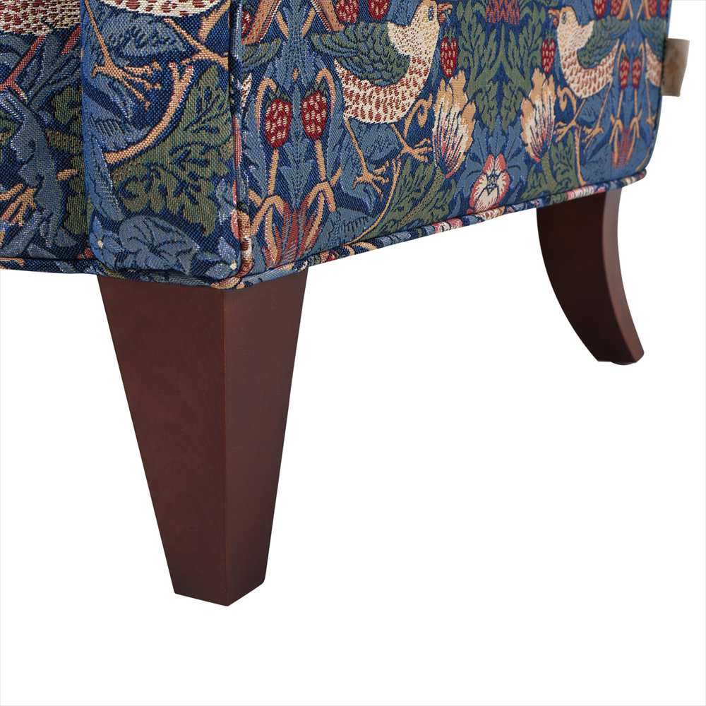 アームチェア チェア ウィリアムモリス ウイリアムモリス WilliamMorris アンティーク調 1人掛けソファ 椅子 ボタン締め いちご泥棒 StrawberryThief 33114AC