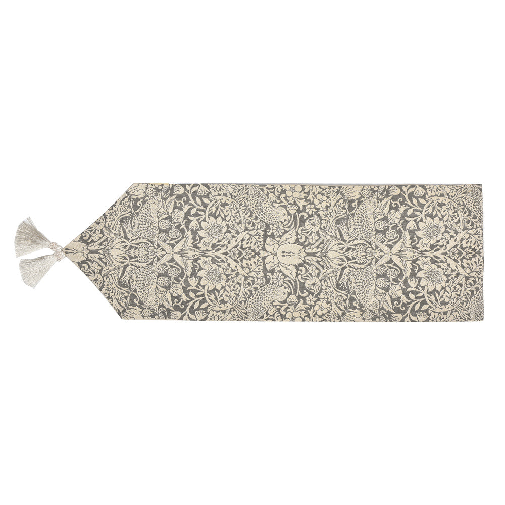 テーブルランナー ウィリアムモリス イチゴ泥棒 WilliamMorris ジェニファーテイラー いちご泥棒 グレー 180cm StrawberryThiefGR JenniferTaylor 33196TR