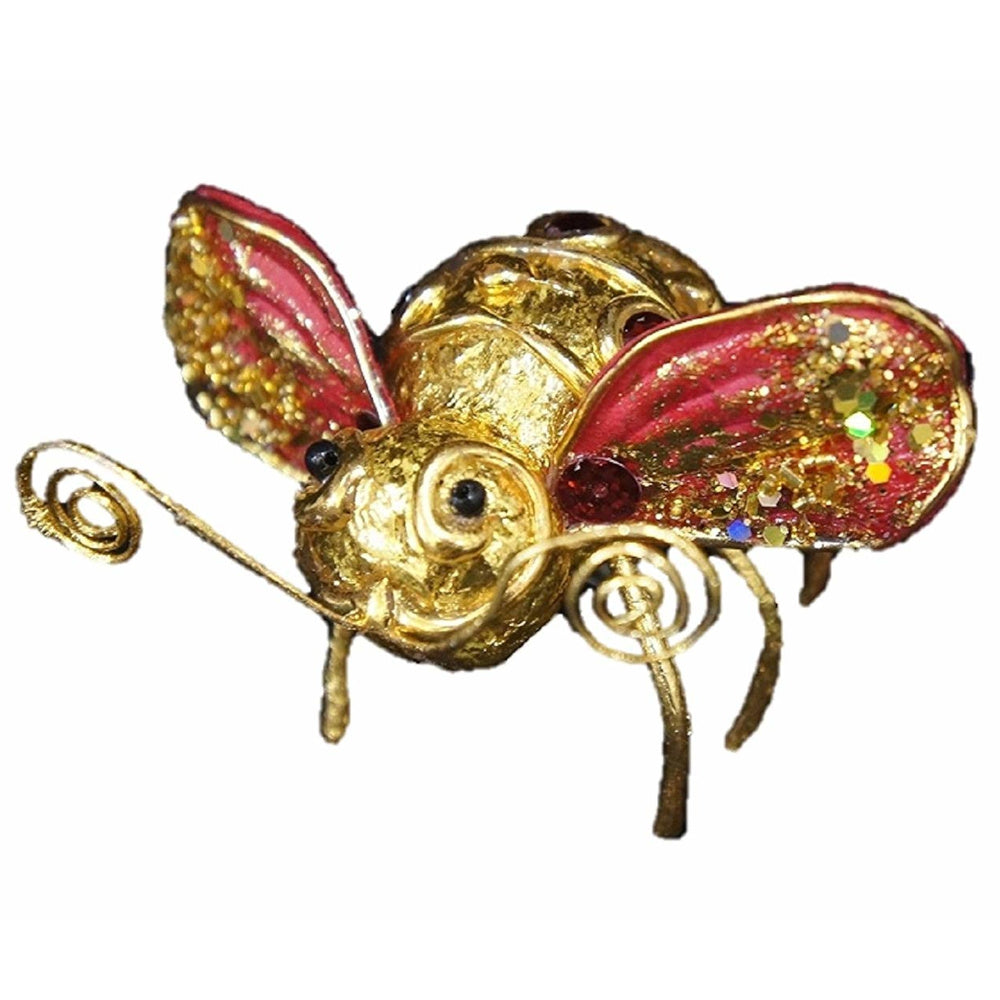 クリップ ミツバチクリップ BEE ツリーオーナメント クリスマスグッズ オーナメント ノエル 人形 ドール 昆虫 蜂 ハチ ゴールド レッド 35082XO-RG