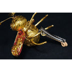 クリップ ミツバチクリップ BEE ツリーオーナメント クリスマスグッズ オーナメント ノエル 人形 ドール 昆虫 蜂 ハチ ゴールド レッド 35082XO-RG