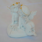 エンジェル 天使 ハート台座 可愛い ハート バラ キッス Kiss 星冠 2個セット ホワイト ゴールド 368087