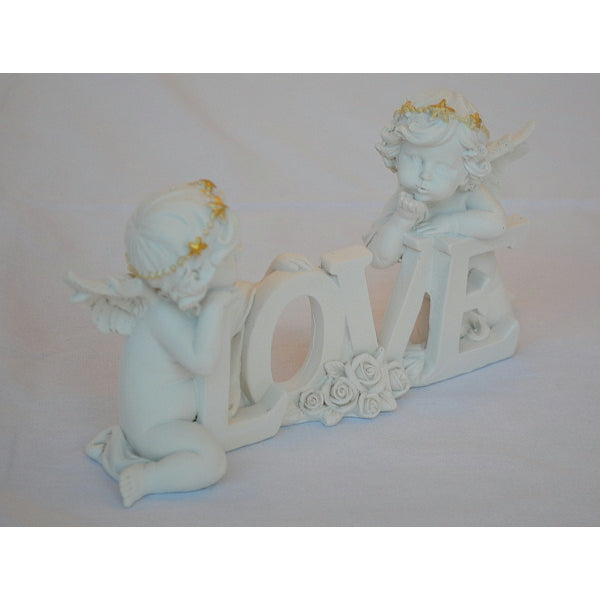 エンジェル 天使 LOVE ラブ 可愛い バラ 投げキッス Kiss 星冠 ホワイト ゴールド 368088