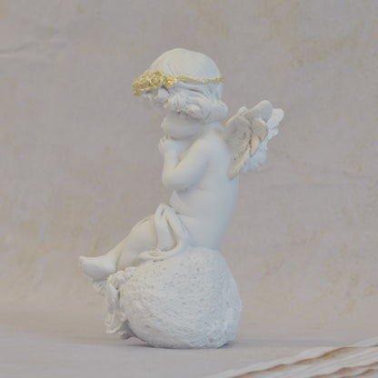 エンジェル 天使 可愛い 祈りエンジェル 願う 祈り 祈願 薔薇 バラ 薔薇冠 ホワイト ゴールド 368097