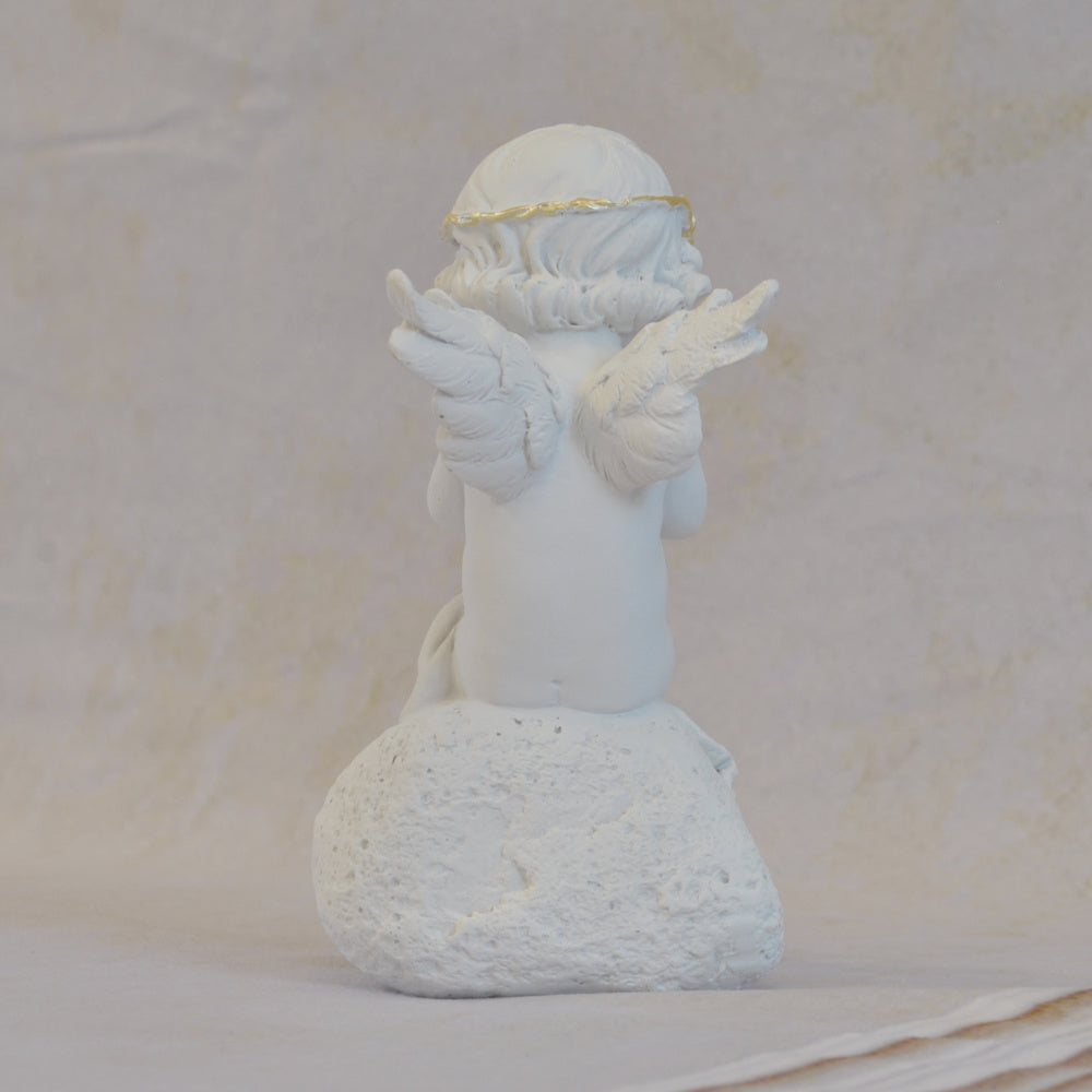 エンジェル 天使 可愛い 祈りエンジェル 願う 祈り 祈願 薔薇 バラ 薔薇冠 ホワイト ゴールド 368097