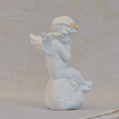 エンジェル 天使 可愛い 祈りエンジェル 願う 祈り 祈願 薔薇 バラ 薔薇冠 ホワイト ゴールド 368097