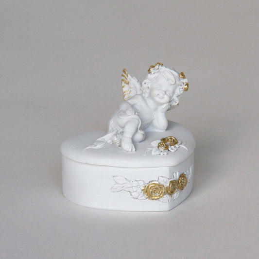 ボックスBOXハート型ボックス天使ボックスエンジェルBOXハートBOX 天使 置物 エンジェル 天使雑貨 天使置物 エンジェル雑貨 368104