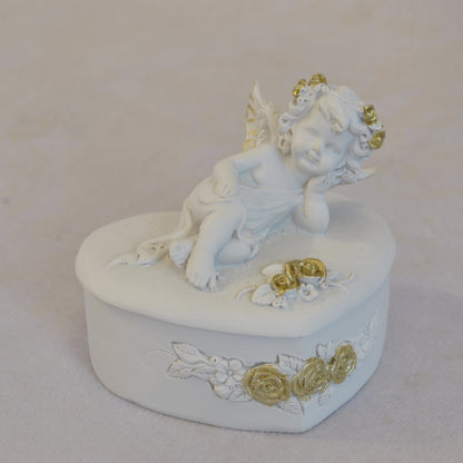 ボックスBOXハート型ボックス天使ボックスエンジェルBOXハートBOX 天使 置物 エンジェル 天使雑貨 天使置物 エンジェル雑貨 368104