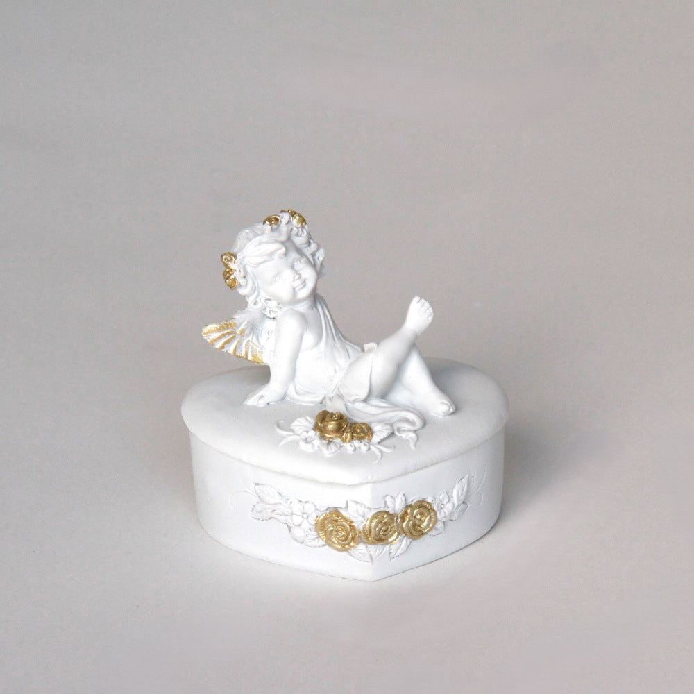 ボックスBOXハート型ボックス天使ボックスエンジェルBOXハートBOX 天使 置物 エンジェル 天使雑貨 天使置物 エンジェル雑貨 368105