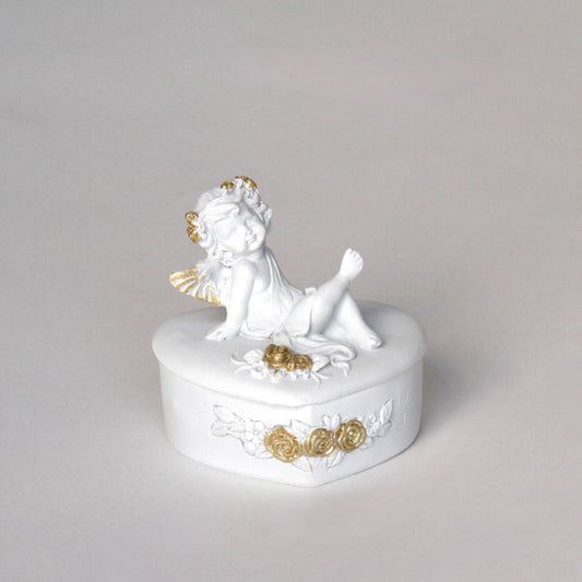 ボックスBOXハート型ボックス天使ボックスエンジェルBOXハートBOX 天使 置物 エンジェル 天使雑貨 天使置物 エンジェル雑貨 368105