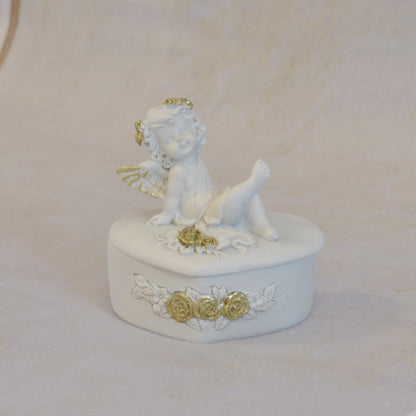 ボックスBOXハート型ボックス天使ボックスエンジェルBOXハートBOX 天使 置物 エンジェル 天使雑貨 天使置物 エンジェル雑貨 368105