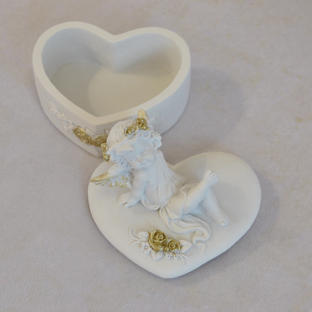 ボックスBOXハート型ボックス天使ボックスエンジェルBOXハートBOX 天使 置物 エンジェル 天使雑貨 天使置物 エンジェル雑貨 368105