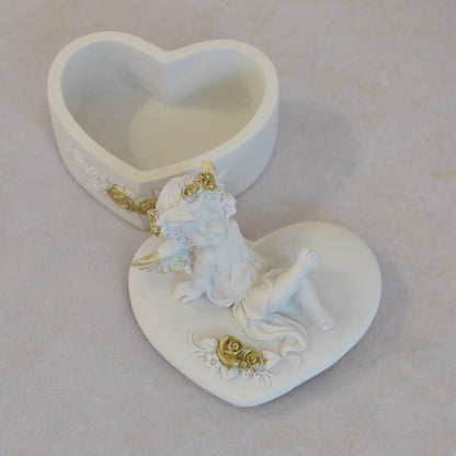 ボックスBOXハート型ボックス天使ボックスエンジェルBOXハートBOX 天使 置物 エンジェル 天使雑貨 天使置物 エンジェル雑貨 368105