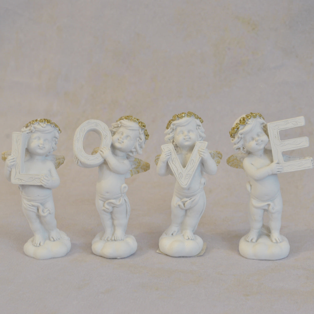 エンジェル置物 LOVE4個セット 天使置物 天使LOVE エンジェルLOVE 天使 置物 エンジェル 天使雑貨 エンジェル雑貨 368106