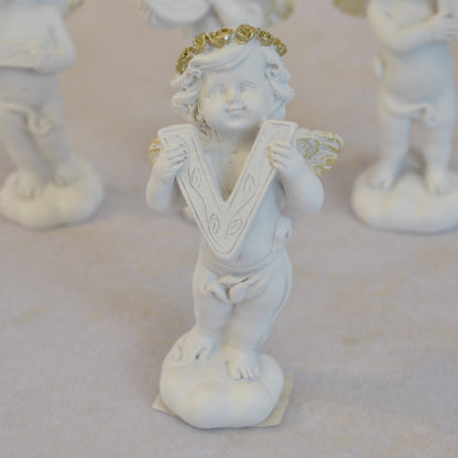 エンジェル置物 LOVE4個セット 天使置物 天使LOVE エンジェルLOVE 天使 置物 エンジェル 天使雑貨 エンジェル雑貨 368106