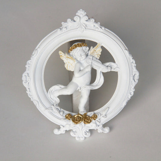 壁掛け エンジェルパネル ウォールフレーム 壁掛け天使額 エンジェル額絵 壁掛け額絵 天使 エンジェル 天使雑貨 エンジェル雑貨 ヴァイオリン 368108