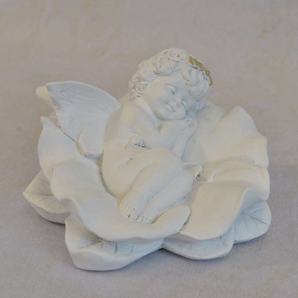 エンジェル置物 フェアリー 眠り天使2個セット 天使置物 フラワー天使 エンジェル 天使 置物 スリープエンジェル 天使雑貨 エンジェル雑貨 368109