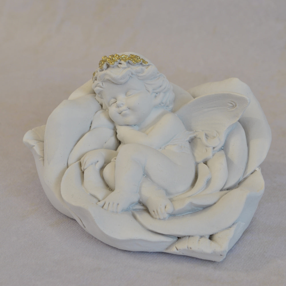 エンジェル置物 フェアリー 眠り天使2個セット 天使置物 フラワー天使 エンジェル 天使 置物 スリープエンジェル 天使雑貨 エンジェル雑貨 368109