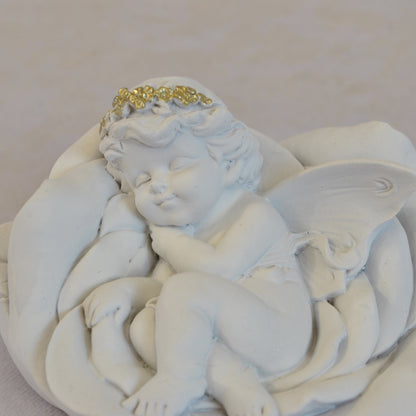 エンジェル置物 フェアリー 眠り天使2個セット 天使置物 フラワー天使 エンジェル 天使 置物 スリープエンジェル 天使雑貨 エンジェル雑貨 368109