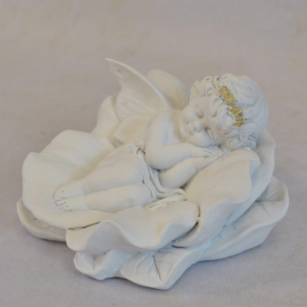 エンジェル置物 フェアリー 眠り天使2個セット 天使置物 フラワー天使 エンジェル 天使 置物 スリープエンジェル 天使雑貨 エンジェル雑貨 368109