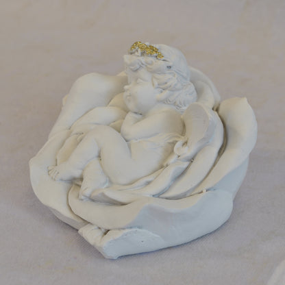 エンジェル置物 フェアリー 眠り天使2個セット 天使置物 フラワー天使 エンジェル 天使 置物 スリープエンジェル 天使雑貨 エンジェル雑貨 368109