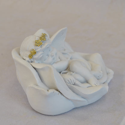 エンジェル置物 フェアリー 眠り天使2個セット 天使置物 フラワー天使 エンジェル 天使 置物 スリープエンジェル 天使雑貨 エンジェル雑貨 368109