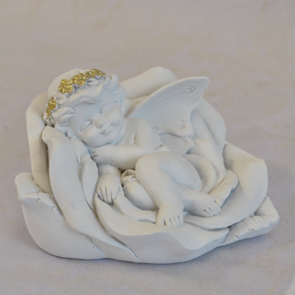 エンジェル置物 フェアリー 眠り天使2個セット 天使置物 フラワー天使 エンジェル 天使 置物 スリープエンジェル 天使雑貨 エンジェル雑貨 368109
