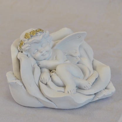 エンジェル置物 フェアリー 眠り天使2個セット 天使置物 フラワー天使 エンジェル 天使 置物 スリープエンジェル 天使雑貨 エンジェル雑貨 368109