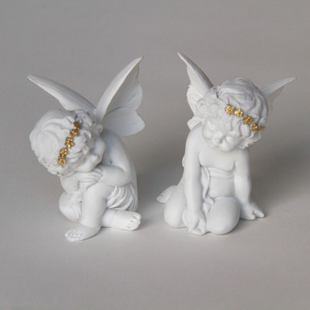 エンジェル置物 眠り天使2個セット 天使置物 フェアリーフレンド 2Pセット エンジェル 天使 置物 フェアリー 天使雑貨 エンジェル雑貨 368110