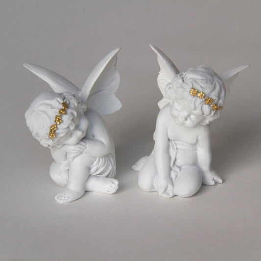 エンジェル置物 眠り天使2個セット 天使置物 フェアリーフレンド 2Pセット エンジェル 天使 置物 フェアリー 天使雑貨 エンジェル雑貨 368110