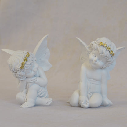 エンジェル置物 眠り天使2個セット 天使置物 フェアリーフレンド 2Pセット エンジェル 天使 置物 フェアリー 天使雑貨 エンジェル雑貨 368110