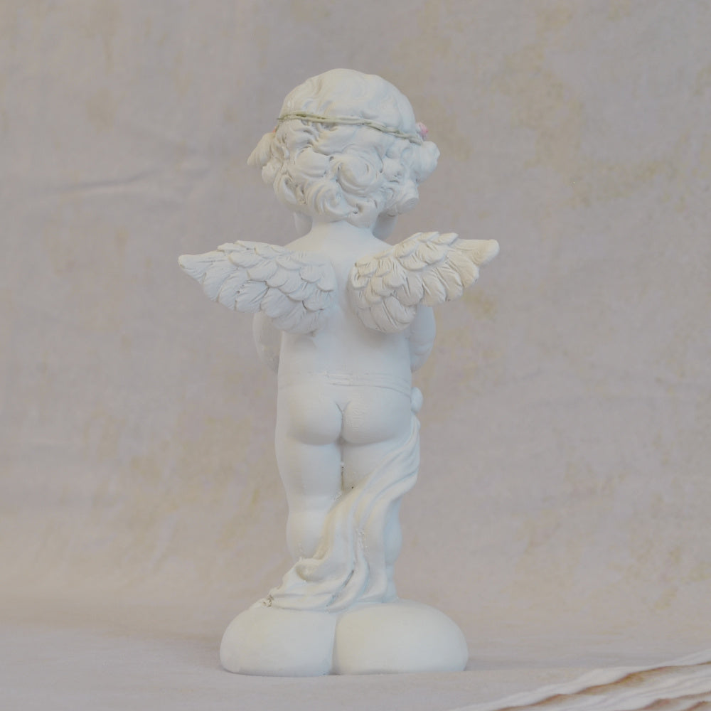 エンジェル置物 バラ一輪と天使 天使置物 一輪のバラ エンジェル 天使 置物 天使雑貨 エンジェル雑貨 368111