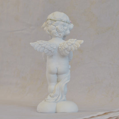 エンジェル置物 バラ一輪と天使 天使置物 一輪のバラ エンジェル 天使 置物 天使雑貨 エンジェル雑貨 368111